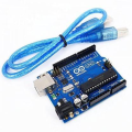 Economic Arduino Uno R3 with Programming Cable : Your Affordable Gateway to the Arduino Ecosystem. 