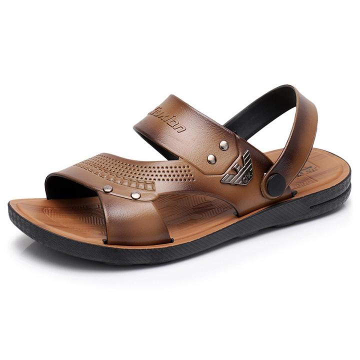 2021 Summer New Men's Beach Sandals Fashion Shallow Roman