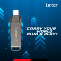 Lexar JumpDrive Dual Drive D400 64GB 2-in-1 USB 3.1 Type-C Pen Drive with 256-bit AES Encryption - PC/Android/Mac Compatible. 