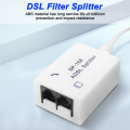 2Pcs ADSL Splitter Splitter for Phone Line Male to 2 Female RJ11 6P4C/6P2C Telephone Modem Converter Adapter. 
