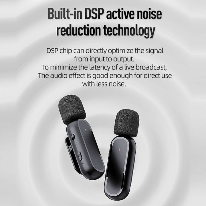Original%20Wireless%20Lavalier%20Microphone%20For%20iPhone%2015%2014%2013%2012%20Android%20With%20Charger%20Box%20Portable%20Noise%20Reduction%20Video%20Record%20Mini%20-%20Image%203