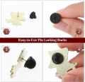 50/100pcs Black PVC Rubber Pin Back Butterfly Clutch Tie Tack Lapel Holder Clasp Pin Cap Keepers for Uniform Badges Replacements. 