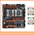 X99 Dual CPU Server Motherboard LGA2011 Motherboard Support DDR4 ECC Memory Maximum Support 256G with 2XE5 2650 V3 CPU. 