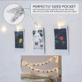 Fairy light clip shape golden color 20 pieces set-MHN. 