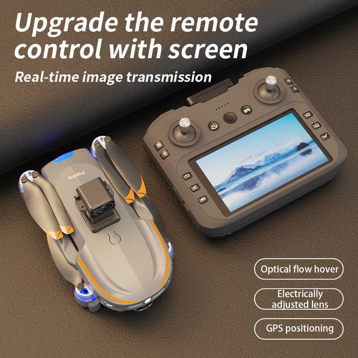 Big 4.5 inch [REMOTE DISPLAY] G.P.S Drone With Laser Sensor 4K Dual ...