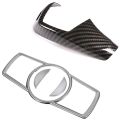 Car Interior Headlight Head Light Switch Button Decor Frame Trim Sticker with Car Right Drive Gear Shift Knob Cover Trim. 