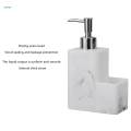 350ml Dish Soap Dispenser Pump Bottle Organizer Holder with Storage Compartment Marble Surface Refillable for. 