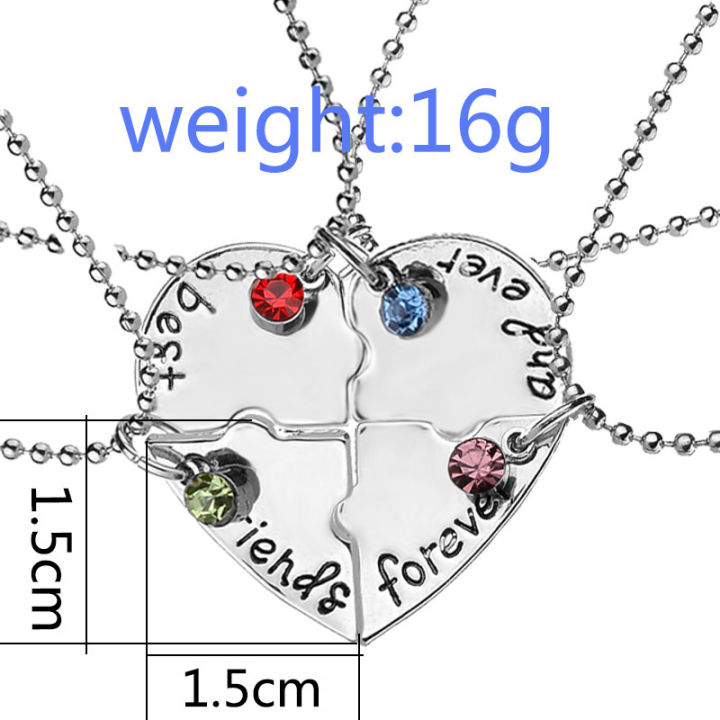 New%20Best%20Friend%204%20Piece%20Set%20Men%20And%20Women%20Necklace%20Necklace%20Female%20Love%20Friendship%20Pendant%20Fashion%20Gift%20Necklace%20-%20Image%204