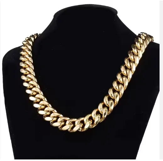 FLYNEE%20Jewelry%20Urban%20Jewelry%20Mens%2018k%20Gold%20Cuban%20Link%20Bracelet%20-%20Image%202