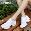 HoYeeLin Modern Jazz Dance Sneakers Women Breathable Mesh Lace Up Practice Shoes Cushioning Lightweight Fitness Trainers. 