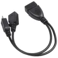 【happy one】Micro USB Host OTG Cable with Micro USB Power for Nexus 4 5 7 10 Galaxy Nexus Galaxy S 3 III 4 IV V. 