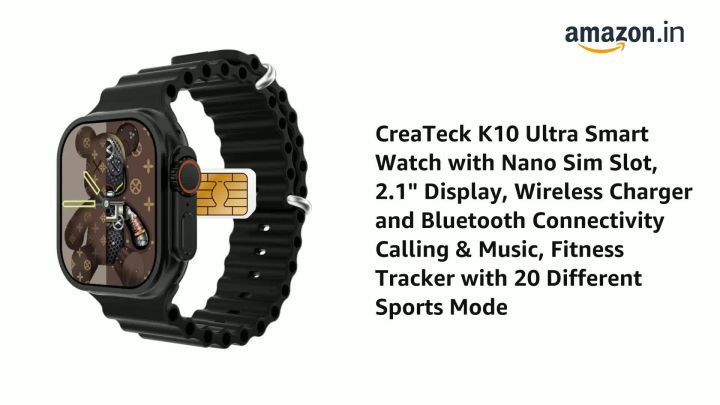K10%20Ultra%20Sim%20Support%20Smartwatch%20%20Fitness%20Tracking%20Smart%20Watch%202.1"%20Display,%20Wireless%20Charger%20and%20Bluetooth%20Connectivity%20Calling%20&%20Music%20Smartwatch%20-%20Image%204