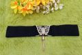 Black Ladies Golden Adjusted High quality Belt for woman. 