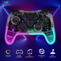 GAMINJA Transparent Wireless Controller For Nintendo Switch Pro PC PS3 TV BOX Joystick LED Noctilucent Lag-Free 2.4G Gamepad.