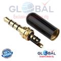 4 Pole 3.5mm Male (1pcs) Repair Headphone Jack Plug Metal Alloy Audio Soldering. 