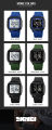 SKMEI 1894 Square Sports Waterproof Multifunctional Luminous Watch.