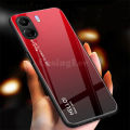 For Redmi 13C case Gradient Mirror Tempered Glass Protector Hard For Xiaomi Redmi 13C Back cover Phone cases. 