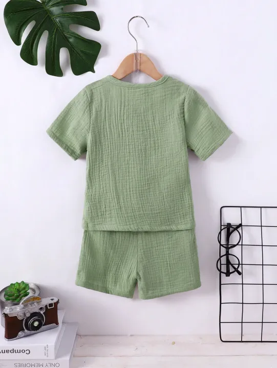 Children%E2%80%99s%20Boys'%20Relax%20Wear%20Casual%20Outdoor%20Turn-Down%20Collar%20Shirt%20Set%20for%20Kid%E2%80%99s%20-%20Image%205