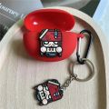 Diy Cartoon Silicone Earphone Case for Realme Buds T100 / T300 Headphone Dustproof Protector Sleeve Charging Box with Keychain. 