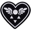 Pixel-Style Delta Rune Symbol Enamel Pin Game Black Love Heart Brooch Role Pin Lapel Backpack Badge For Playing Game Player. 