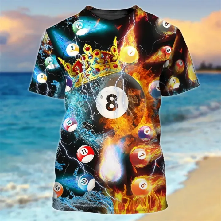 Summer%20Men's%20T-shirt%20Billiards%20No.8%20Black%20Ball%203d%20Print%20High-quality%20Men's%20Top%20Holiday%20Casual%20Clothing%20Daily%20Street%20-%20Image%204