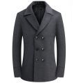 New Men Winter Wool Coat British Style Double Breasted Trench Coat Men Brand Solid Color Woolen Pea Coat Male Overcoat. 