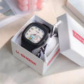 New lovely cartoon kids watch square luminous watch fashion silicone sports watch for students luminous watch.