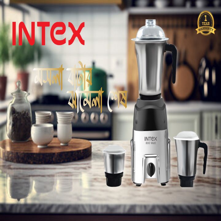 Intex Mixer Grinder INDO 810B 800W With Pices SS Jar