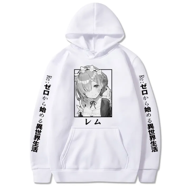 Re:Zero%20Restarting%20Life%20from%20Zero%20in%20World%20Print%20Harajuku%20Anime%20Rem%20Ram%20Long%20Sleeve%20Korean%20Couple%20Hoodies%20-%20Image%202