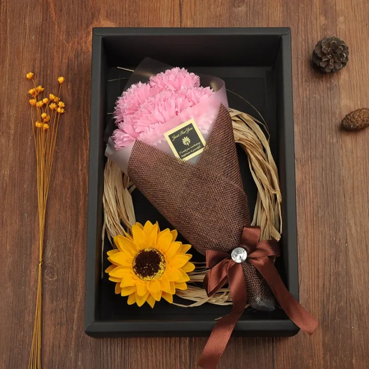 Mother's%20Day%20Gift%20Mom%20Soap%20Flower%20Gift%20Box%20Creative%20Practical%20Rose%20Carnation%20Artificial%20Bouquet%20Birthday%20Gift%20Female%20-%20Image%202