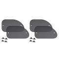 4Pcs Universal Size 25.59X14.96 Inch Car Sun Shade for Side Window with Suction Cups for Baby Kids and Pets. 