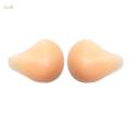 Triangle Silicone Breast Forms Fake Bra Enhancer Inserts Crossdresser Threaded 300g Beige.