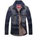2022 Spring Autumn High Quality Denim Shirt Men Casual Long Sleeve Fit Slim Personality Pocket Black Blue Jean Shirts. 
