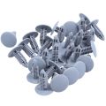 50 PCS 8Mm Hole Gray Plastic Rivet & 30 Pcs Plastic Fastening Screws Gray Flange Bumpers Clips. 