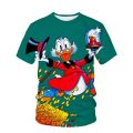 New Disney T-Shirts Donald Duck Cartoon Anime 3D Print Streetwear Men Women Fashion Oversized T Shirt Kids Boys Girls Tees Tops.
