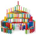 50pcs /10 Colors Wooden Domino kids Toy Classic Desktop games/Table Game wood Building blocks Domino Challenging game Block toy. 