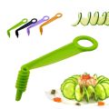1PC Plastic Spiral Slicer Manual Vegetable Cutter Cucumber Carrot Vegetable French Fries Spiral Slicer Kitchen Tool Random Color-1. 