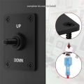 Momentary 30A Toggle Switch Waterproof 12V (ON)/Off/(ON) 3 Pin SPDT with UP/Down Mounting Plate for RV Motor Control.