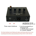 FORIDE Balanced Dynamic Microphone Amplifier Music Audio Amplifier MIC-60 with 48V Phantom Power with 3.5mm Cable. 