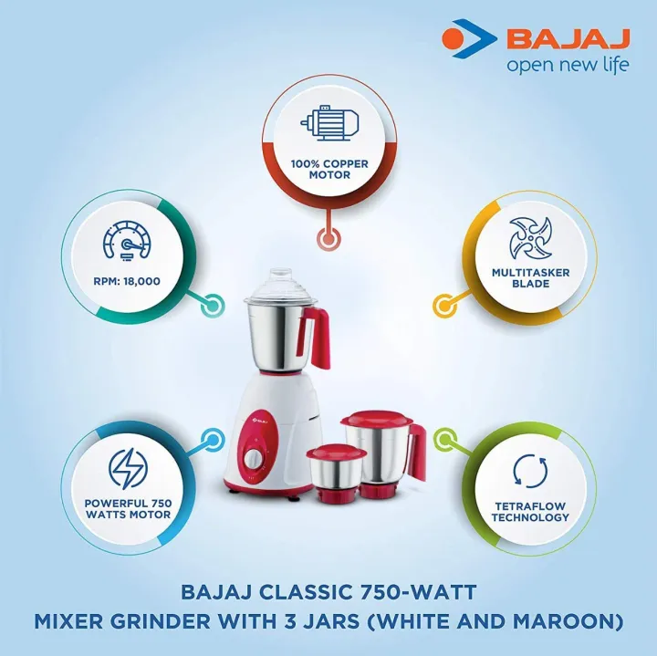 Bajaj%20Classic%20750%20Watts%20Mixer%20Grinder%20/%20Blender%20/%20Juicer%20-%20Image%204