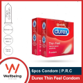 Durex Thin Feel Condom for Men | Combo of 2 Pack 3x2=6pcs | P.R.C. 