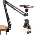 Cell Phone Holder Table Stand Flexible Lazy Phone Holder Long Arm Holder Stand Phone Tablets Clip-On Support Stand 360Â°Rotating Mount Bracket Cantilever Phone Holder For Desk Bed - Mobile Stand - Mobile Stand. 