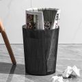 Home Essentials Striped Plastic Trash Can Large Capacity Transparent Garbage Container Nordic Waste Bin Kitchen.