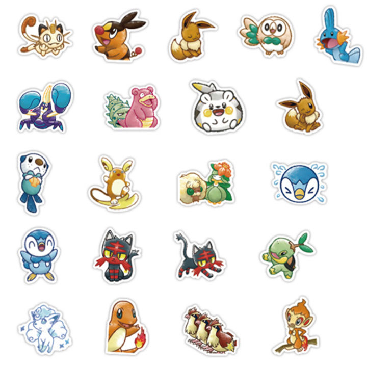60pcs%20Pokemon%20Cartoon%20Stickers%20Cute%20Anime%20Decals%20For%20Laptop%20Water%20Bottles%20Skateboard%20Guitar%20-%20Image%205