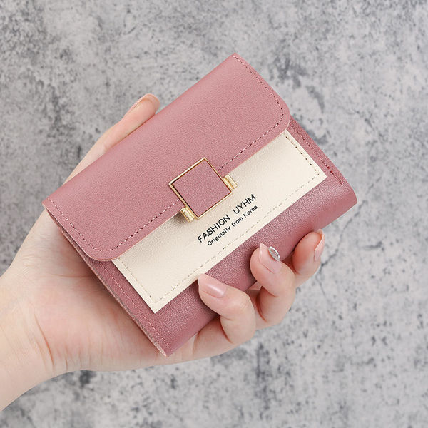 Ladies clutch purse Mini Wallet For Women Card Holder Short PU Leather Bags Short Small Coin Keeper for Girls