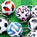 3D Sports Football Souvenirs PU Leather Keyring Men Soccer Fans Keychain Pendant. 