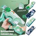 Multi-function Stationery Box Primary School Button Student Pen Case Pencil School Cabinet Case Cute Box Cartoon Stationery Y4K4.
