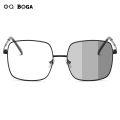 OQ BOGA 4 Colors Unisex Proof Blue Light Radiation Computer Glasses Men Women Photochromic Anti UV Metal Square Frame Sunglasses. 