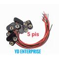 Blue 9v DC Battery Clip Connector High Quality-5Pcs. 