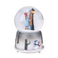 Globe snow LED musical Lovers Shape Lamp Light Music Box Nightlight Office Ornament Home Decor.